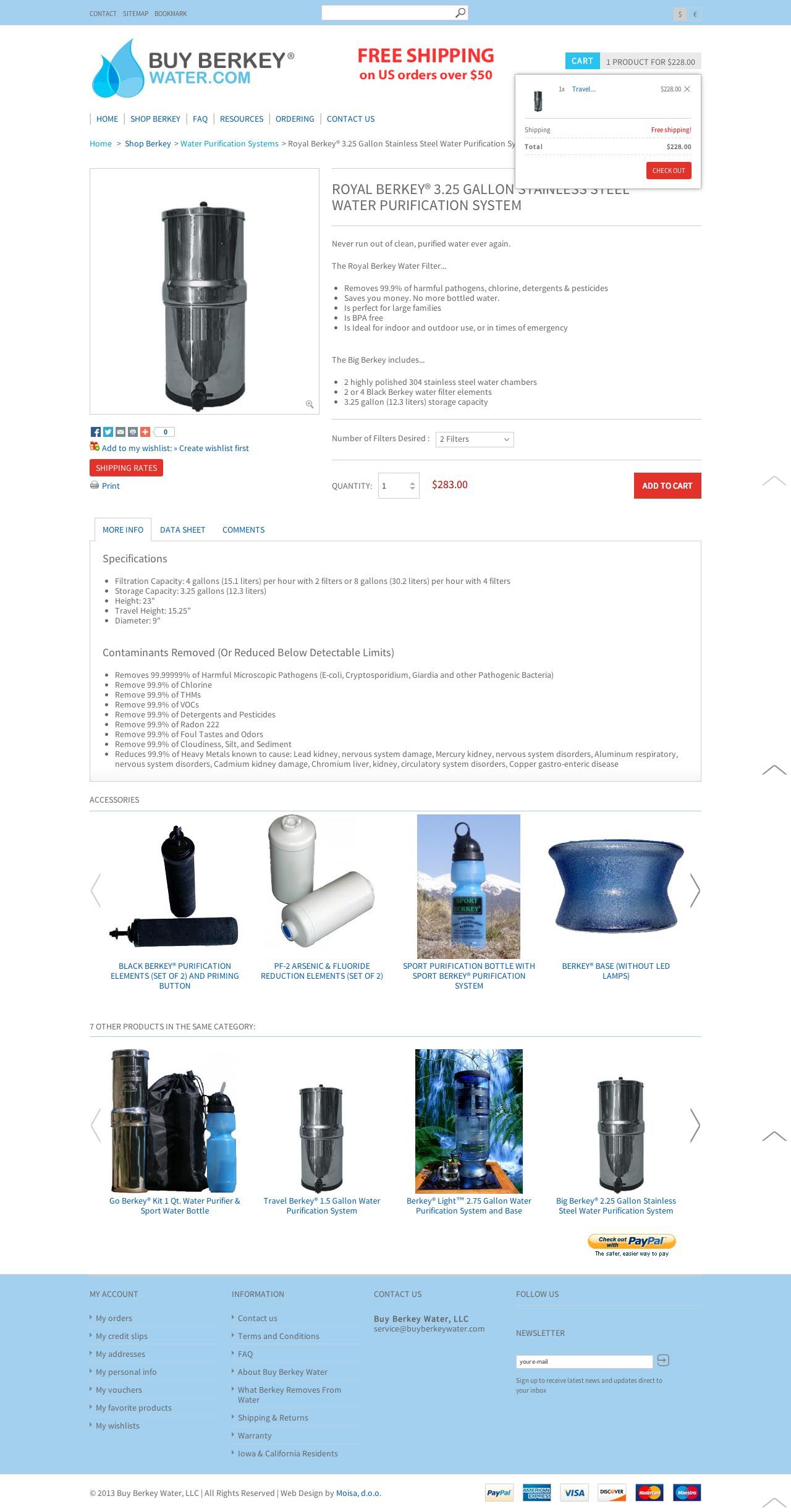 buyberkeywater.com product page Chicago Website Design SEO Company